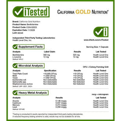 California Gold Nutrition Benfotiamine 150 mg & 300 mg – Vitamin B1 Support – 90 Veg Capsules