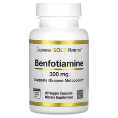 California Gold Nutrition Benfotiamine 150 mg & 300 mg – Vitamin B1 Support – 90 Veg Capsules