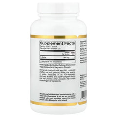 California Gold Nutrition L-Serine 900 mg – Amino Acid & Cognitive Support – 120 Veg Capsules
