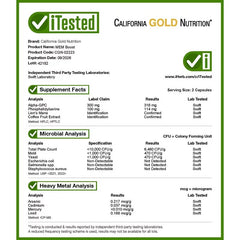 California Gold Nutrition MEM Boost™ – Memory & Cognitive Support – 60 Veggie Capsules