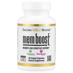 California Gold Nutrition MEM Boost™ – Memory & Cognitive Support – 60 Veggie Capsules