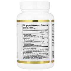 California Gold Nutrition Milk Thistle Plus with Turmeric & Artichoke – Liver Support – 120 Veggie Capsules