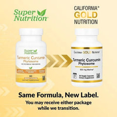 California Gold Nutrition Turmeric Curcumin Phytosome Meriva® 500 mg – Joint & Antioxidant Support – 60 Veggie Capsules