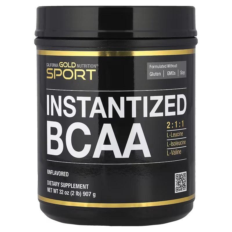 مسحوق الأحماض الأمينية متفرعة السلسلة (BCAA) سريع الذوبان من California Gold Nutrition – ل-ليوسين، ل-آيزوليوسين، ول-فالين – بدون نكهة – 907 جم (2 رطل)