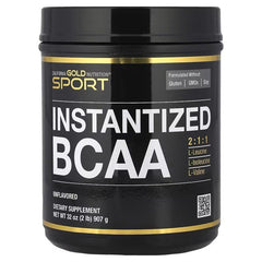 مسحوق الأحماض الأمينية متفرعة السلسلة (BCAA) سريع الذوبان من California Gold Nutrition – ل-ليوسين، ل-آيزوليوسين، ول-فالين – بدون نكهة – 907 جم (2 رطل)