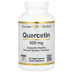 California Gold Nutrition Quercetin 500 mg – Antioxidant & Immune Support – 180 Veg Capsules