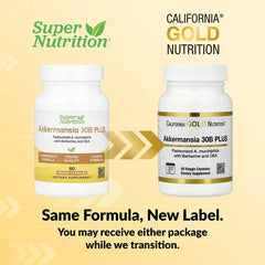 California Gold Nutrition Akkermansia 30B PLUS – Probiotic & Metabolic Support – 60 Veggie Capsules