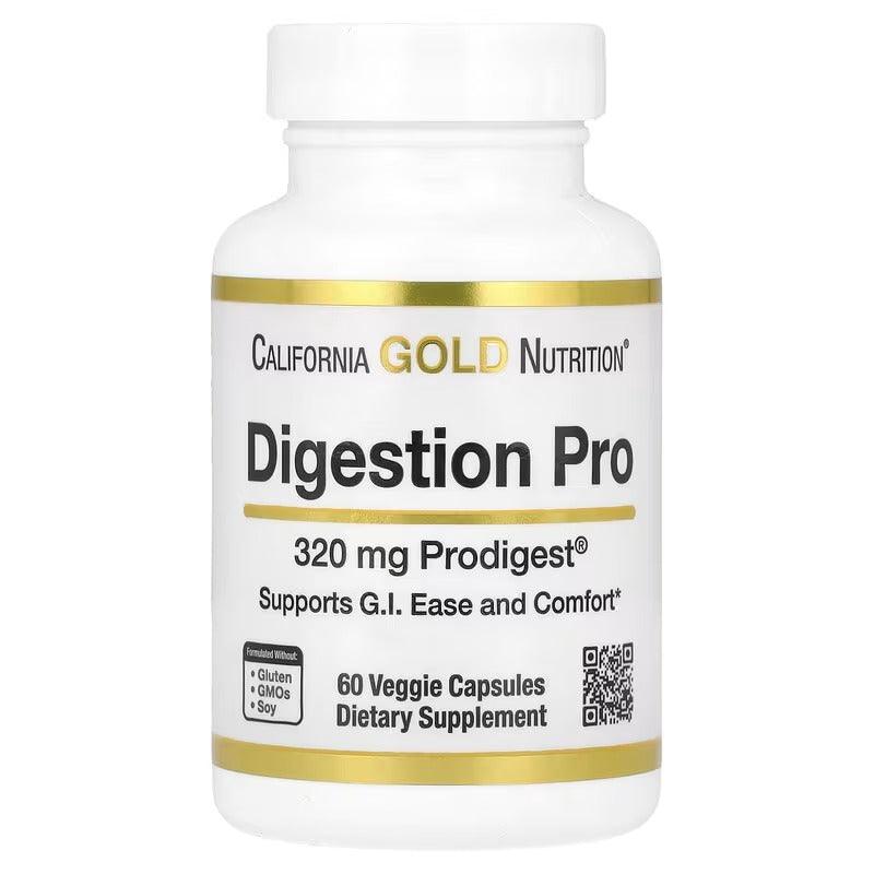 California Gold Nutrition Digestion Pro with ProDigest® – Artichoke & Ginger Digestive Support – 60 Veggie Capsules
