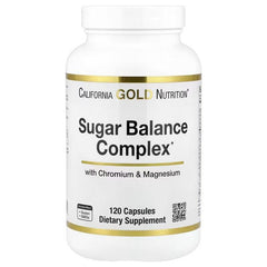 California Gold Nutrition Sugar Balance Complex – Chromium, Gymnema, Ginkgo & Milk Thistle – 120 Capsules
