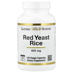 California Gold Nutrition Red Yeast Rice 600 mg – Traditional Wellness Support – 120 Veg Capsules