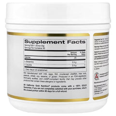 California Gold Nutrition L-Glutamine + L-Leucine Powder – Unflavoured – 450 g (15.87 oz)