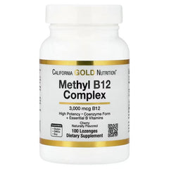 California Gold Nutrition Methyl B12 Complex – Cherry Flavor – 100 Lozenges