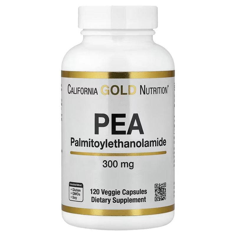 California Gold Nutrition PEA (Palmitoylethanolamide) 300 mg – 120 Veggie Capsules