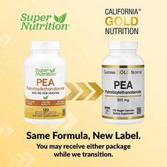 California Gold Nutrition PEA (Palmitoylethanolamide) 300 mg – 120 Veggie Capsules