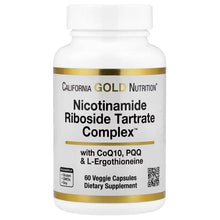 California Gold Nutrition nicotinamide riboside tartrate complex supplement bottle