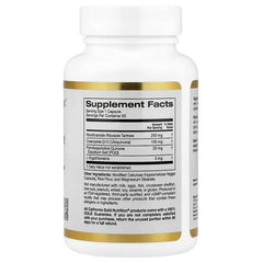 California Gold Nutrition Nicotinamide Riboside Tartrate (NRT) Complex – Cellular Energy Support – 60 Veg Capsules