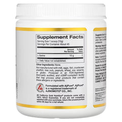 California Gold Nutrition L-Serine Powder – AjiPure® Amino Acid – Unflavoured – 454 g (1 lb)