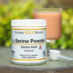 California Gold Nutrition L-Serine Powder – AjiPure® Amino Acid – Unflavoured – 454 g (1 lb)