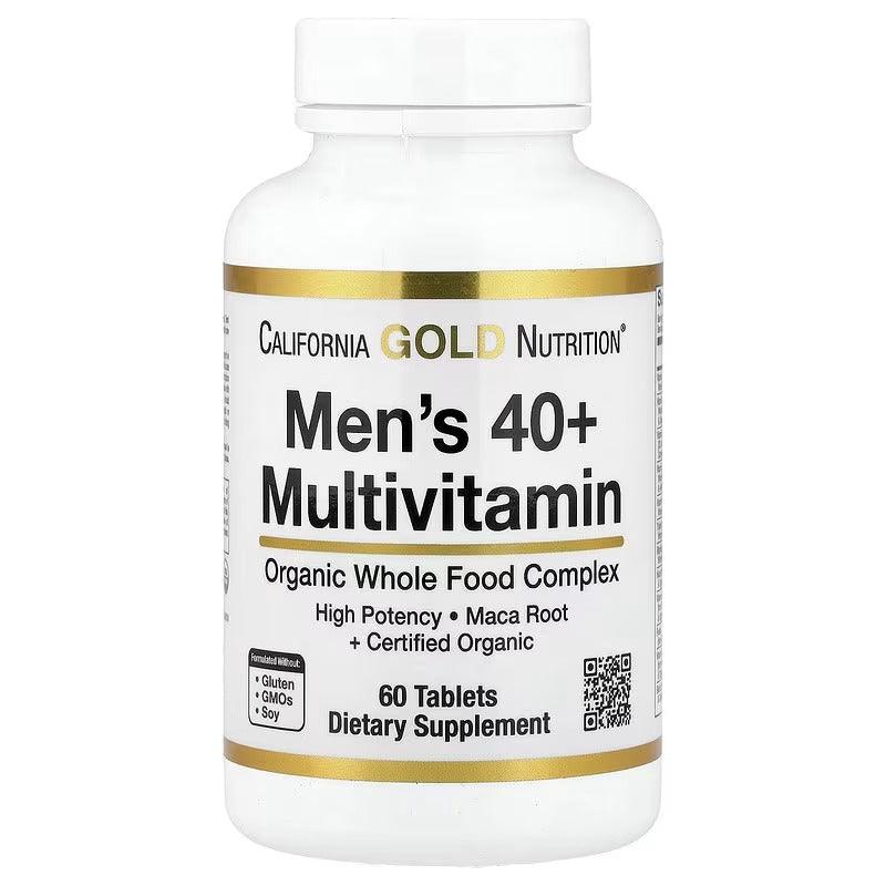 California Gold Nutrition Organic Whole Food Men’s 40+ Multivitamin – Organic Botanical Blend – 60 Tablets