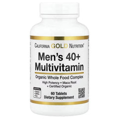 California Gold Nutrition Organic Whole Food Men’s 40+ Multivitamin – Organic Botanical Blend – 60 Tablets
