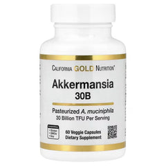 California Gold Nutrition Akkermansia + بروبيوتيك مركب GLP-1 – لدعم صحة الأمعاء والتمثيل الغذائي – 60 كبسولة نباتية