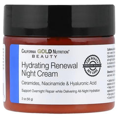 California Gold Nutrition Beauty Hydrating Renewal Night Cream – Overnight Moisturizer – 56 g (2 oz)