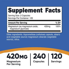 Nutricost Magnesium+ 210 mg Capsules – Muscle, Nerve & Relaxation Support Supplement