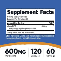 Nutricost Alpha GPC 300 mg Capsules – Cognitive & Focus Support Supplement