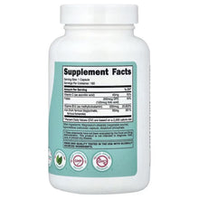 Iron supplement bottle back label with supplement facts and certification seals