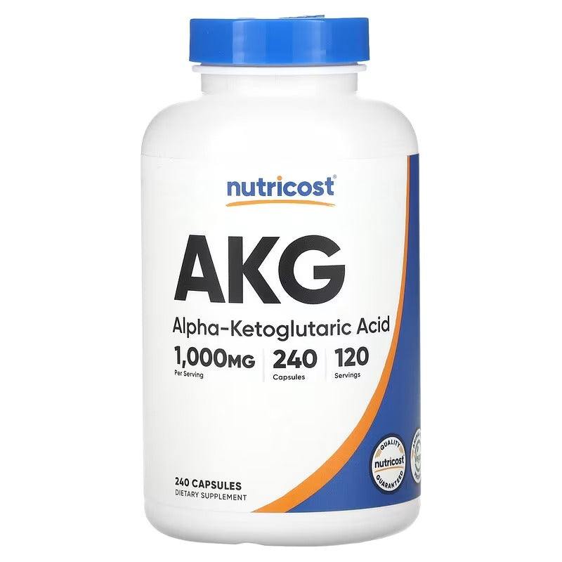 Nutricost AKG (Alpha-Ketoglutaric Acid) 500 mg Capsules – Energy & Wellness Support Supplement