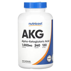Nutricost AKG (Alpha-Ketoglutaric Acid) 500 mg Capsules – Energy & Wellness Support Supplement
