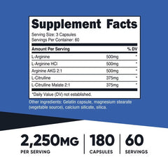 Nutricost Performance Nitric Oxide Booster Capsules – Workout & Pump Support Supplement