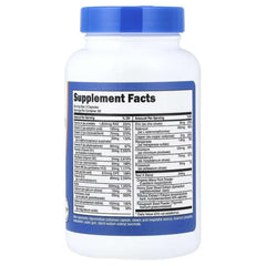 Nutricost Multivitamin for Men supplement facts label on bottle back, blue cap