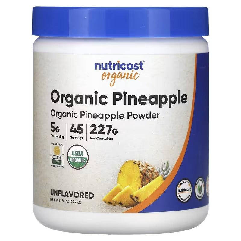 Nutricost مسحوق الأناناس العضوي غير المنكّه – مكمل غذائي فائق من الفاكهة للصحة والعافية