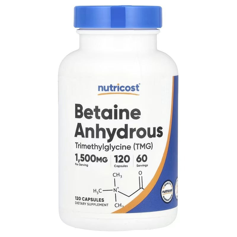 Nutricost Betaine Anhydrous 750 mg Capsules – Performance & Wellness Support Supplement