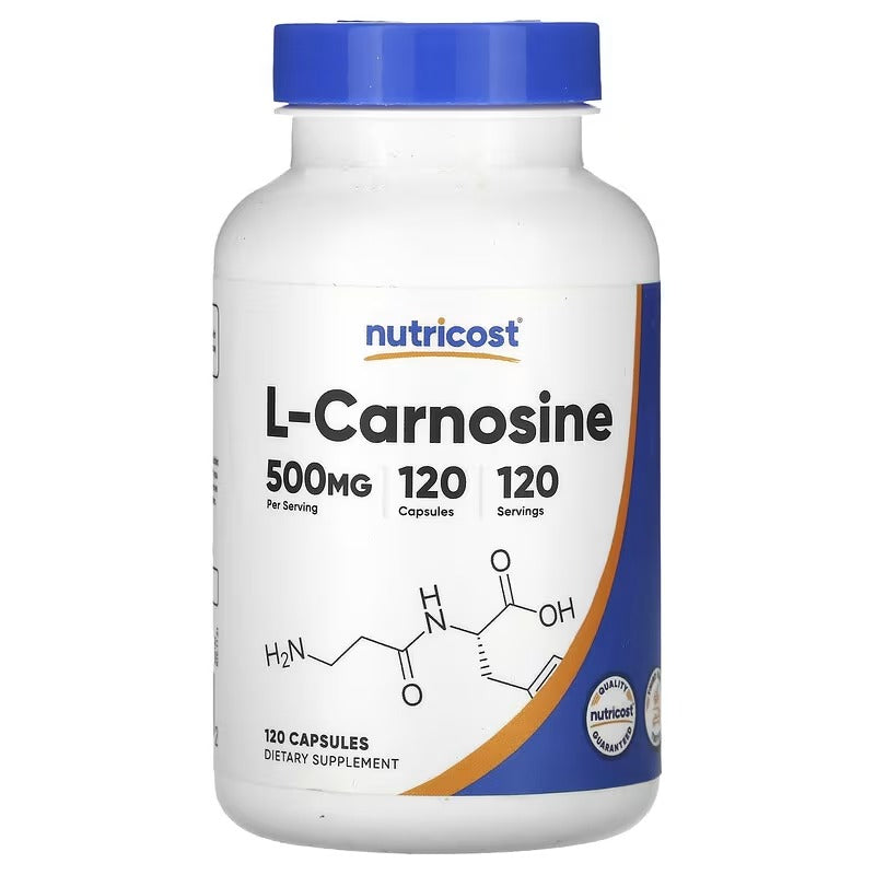 Nutricost L-Carnosine 500 mg Capsules – Amino Acid Wellness Support Supplement