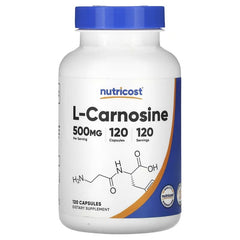 Nutricost L-Carnosine 500 mg Capsules – Amino Acid Wellness Support Supplement