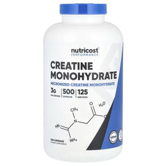 Nutricost Performance Creatine Monohydrate Capsules – 750mg per Capsule (180 or 500 Capsules)