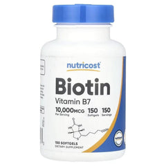 Nutricost Biotin Vitamin B7 10,000mcg – 150 Softgels