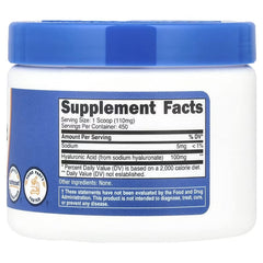 Nutricost Hyaluronic Acid Powder Unflavoured 50g (1.8 oz) – Premium Hyaluronic Acid Supplement
