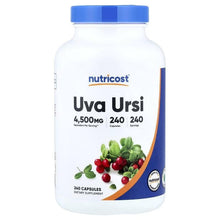 Nutricost Uva Ursi herbal supplement bottle, 240 capsules, blue cap