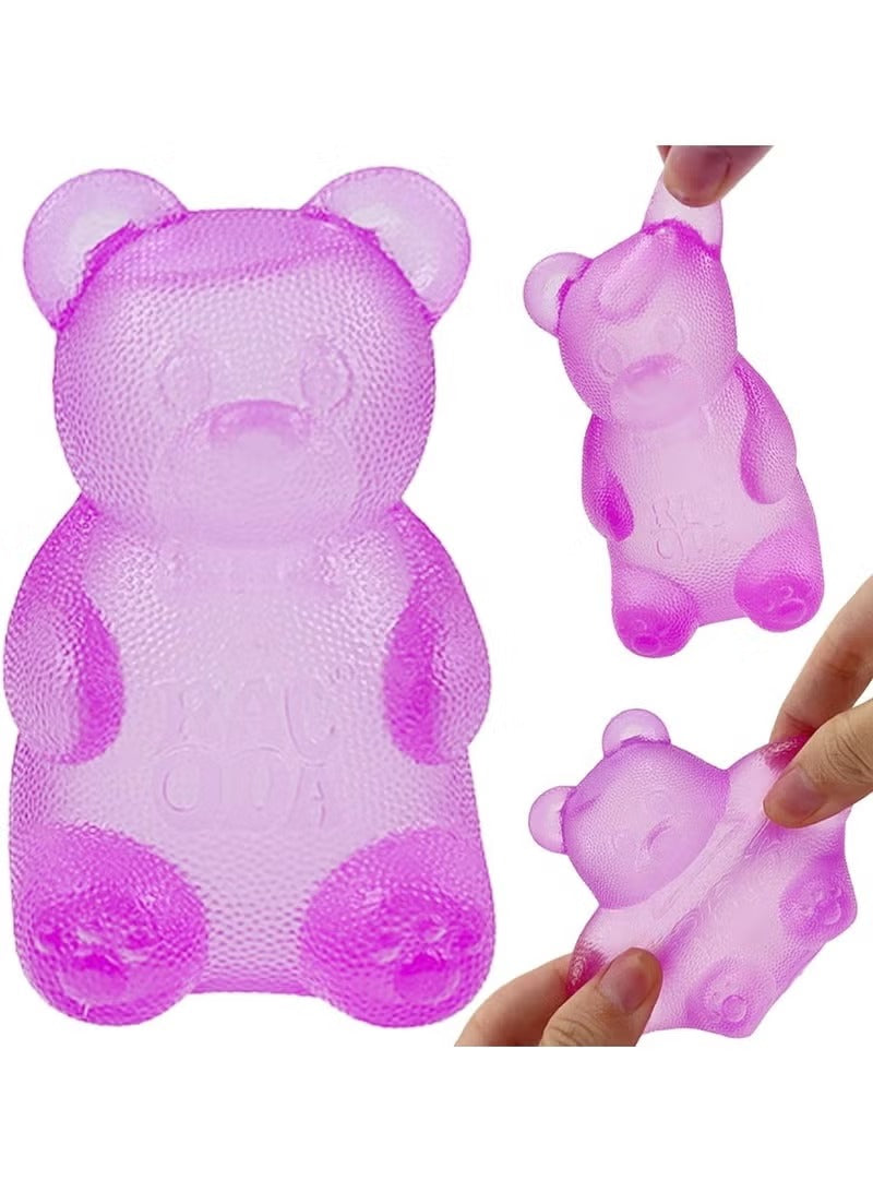 Purple Bear Maltose Squishy Toy – Soft Slow Rebound Stress Relief Squeeze Toy