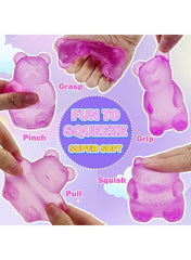 Purple Bear Maltose Squishy Toy – Soft Slow Rebound Stress Relief Squeeze Toy