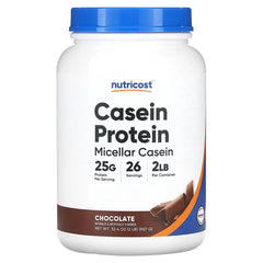 Nutricost Casein Protein Powder – 2 lb (907 g) | Vanilla, Chocolate & Unflavored Options