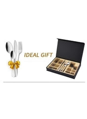 Stainless Steel Silver Cutlery Set – Elegant Spoon, Knife & Fork Dining Ensemble