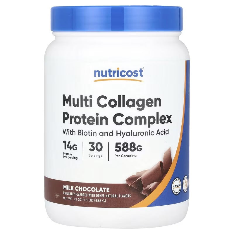 Nutricost Multi Collagen Protein Complex – Milk Chocolate, 1.3 lb (588 g)