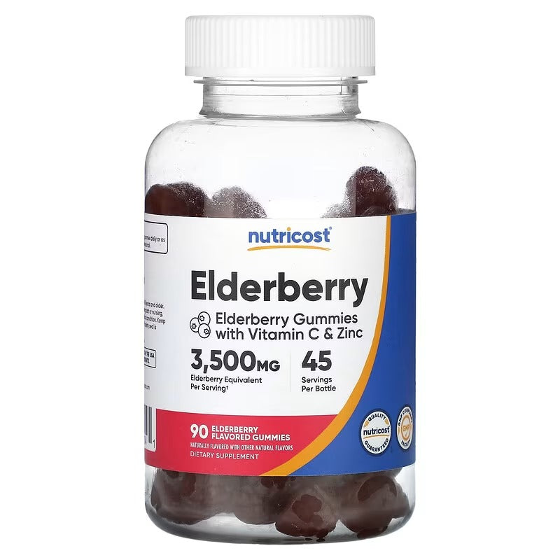 Nutricost Elderberry Flavored Gummies – 90 Gummies