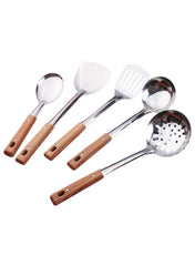 5-Piece Stainless Steel Kitchen Utensil Serving Spoon Set – Silver