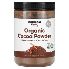 Nutricost Pantry Organic Cocoa Powder – Unsweetened, 24.3 oz (680 g)