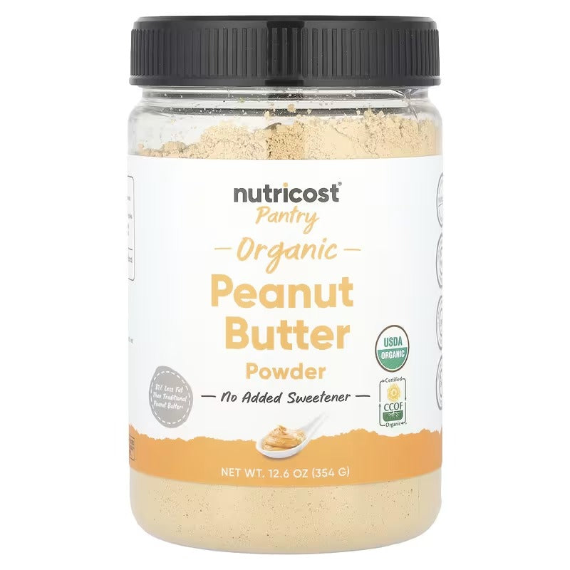 Nutricost Pantry Organic Peanut Butter Powder – 12.6 oz (354 g)